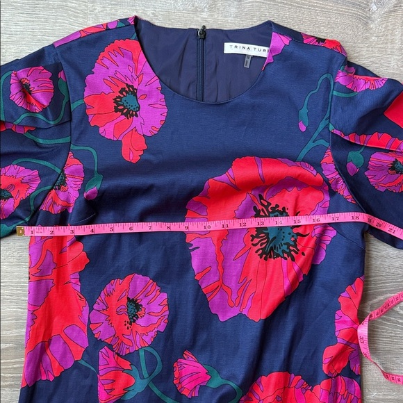Trina Turk Blue Note Floral Mini Dress 12 - Picture 11 of 15